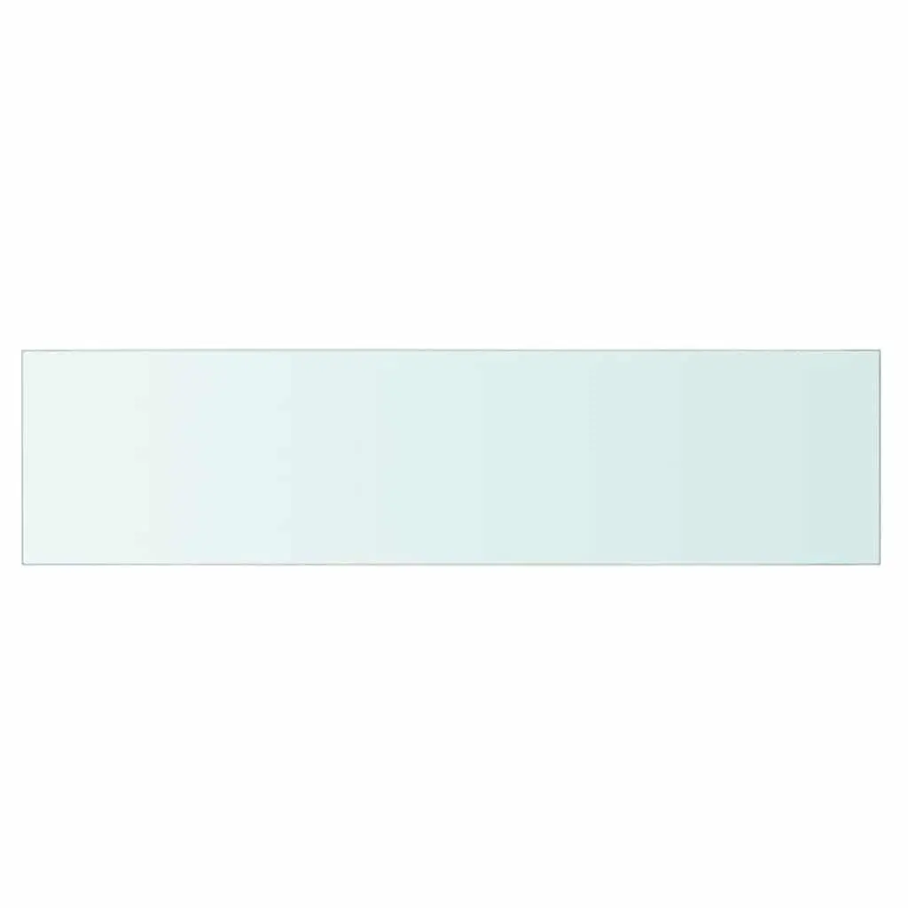 Tempered Glass Shelf Panel 80x20 cm Clear Wall Display Shelving Slatwall Bracket