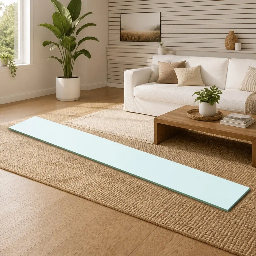 Glass Shelf Panel Clear Tempered Glass 100x15cm