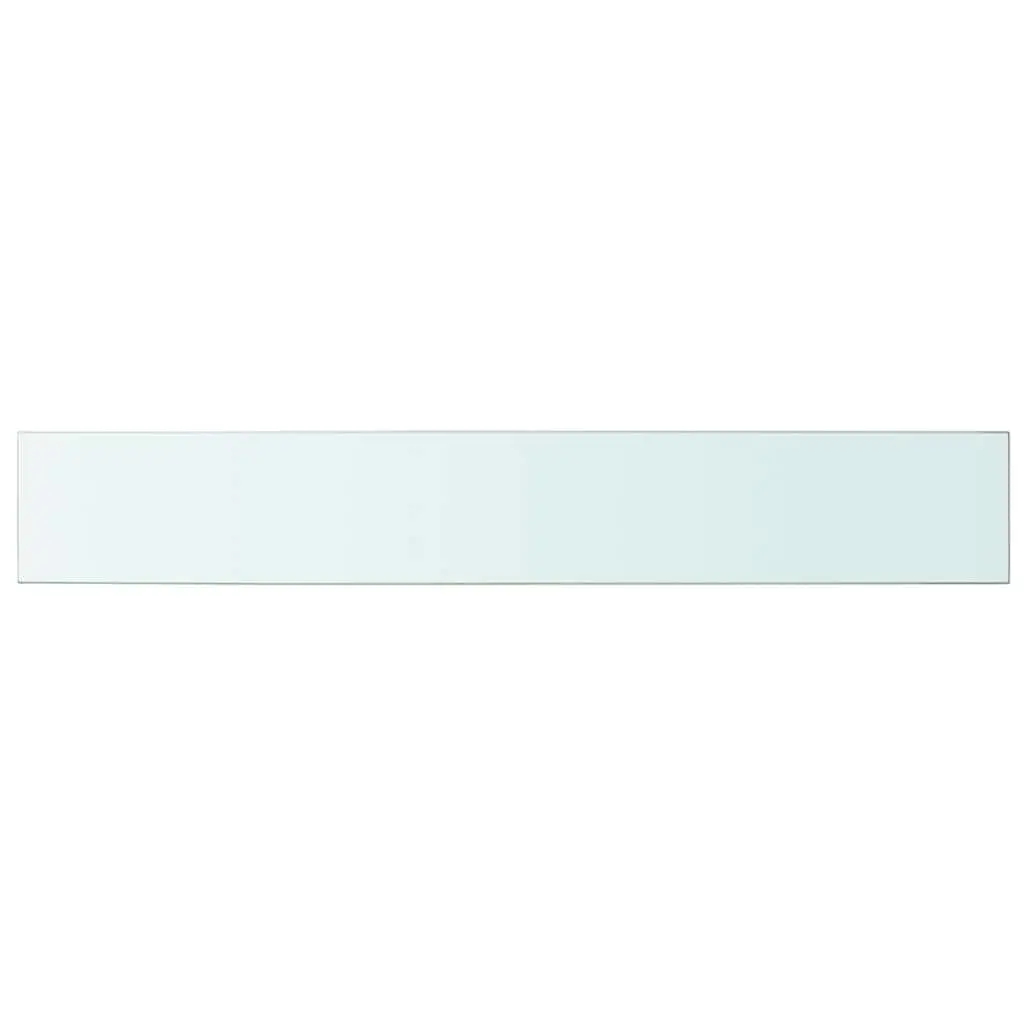 Glass Shelf Panel Clear Tempered Glass 100x15cm