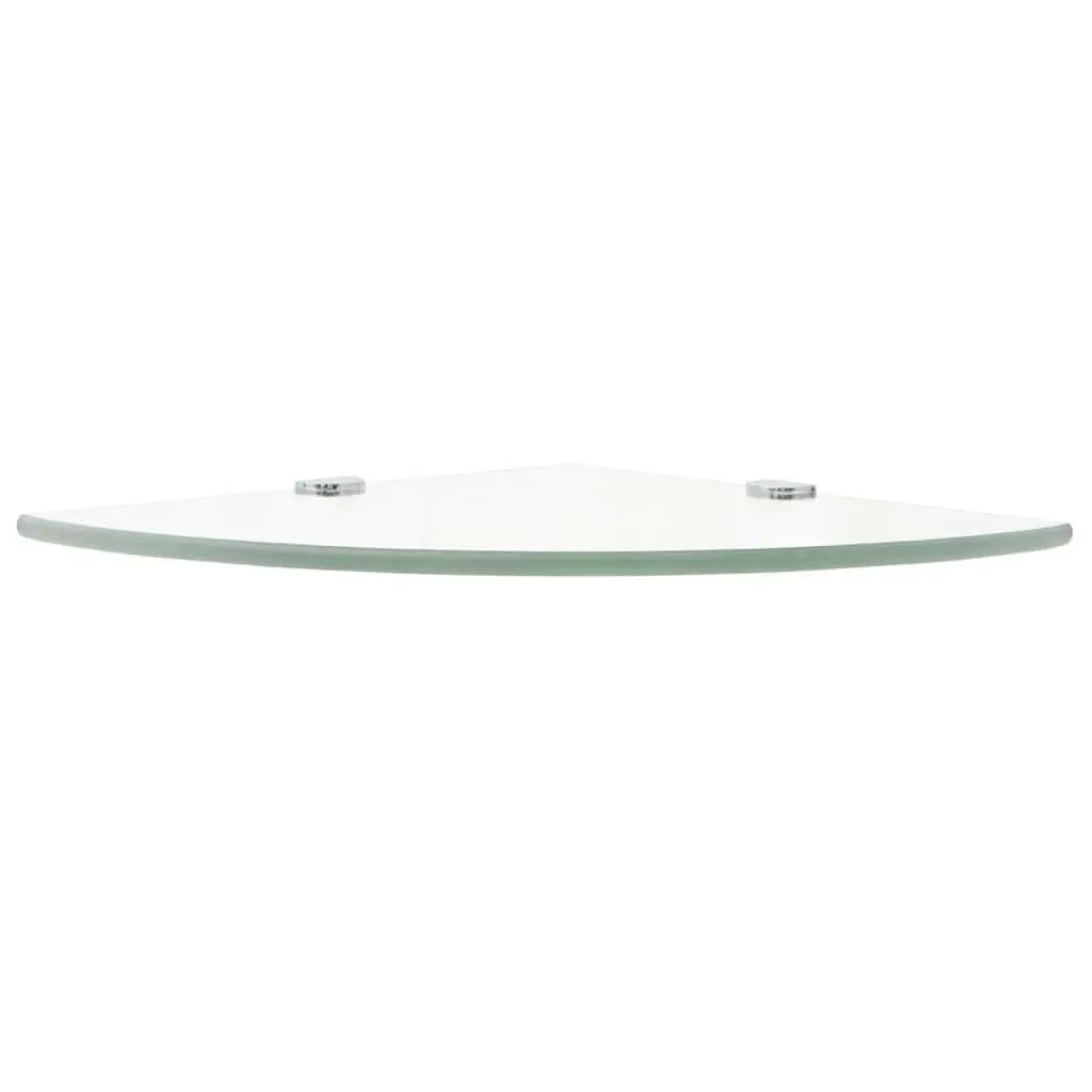 Corner Wall Shelf Transparent Glass 25x25cm