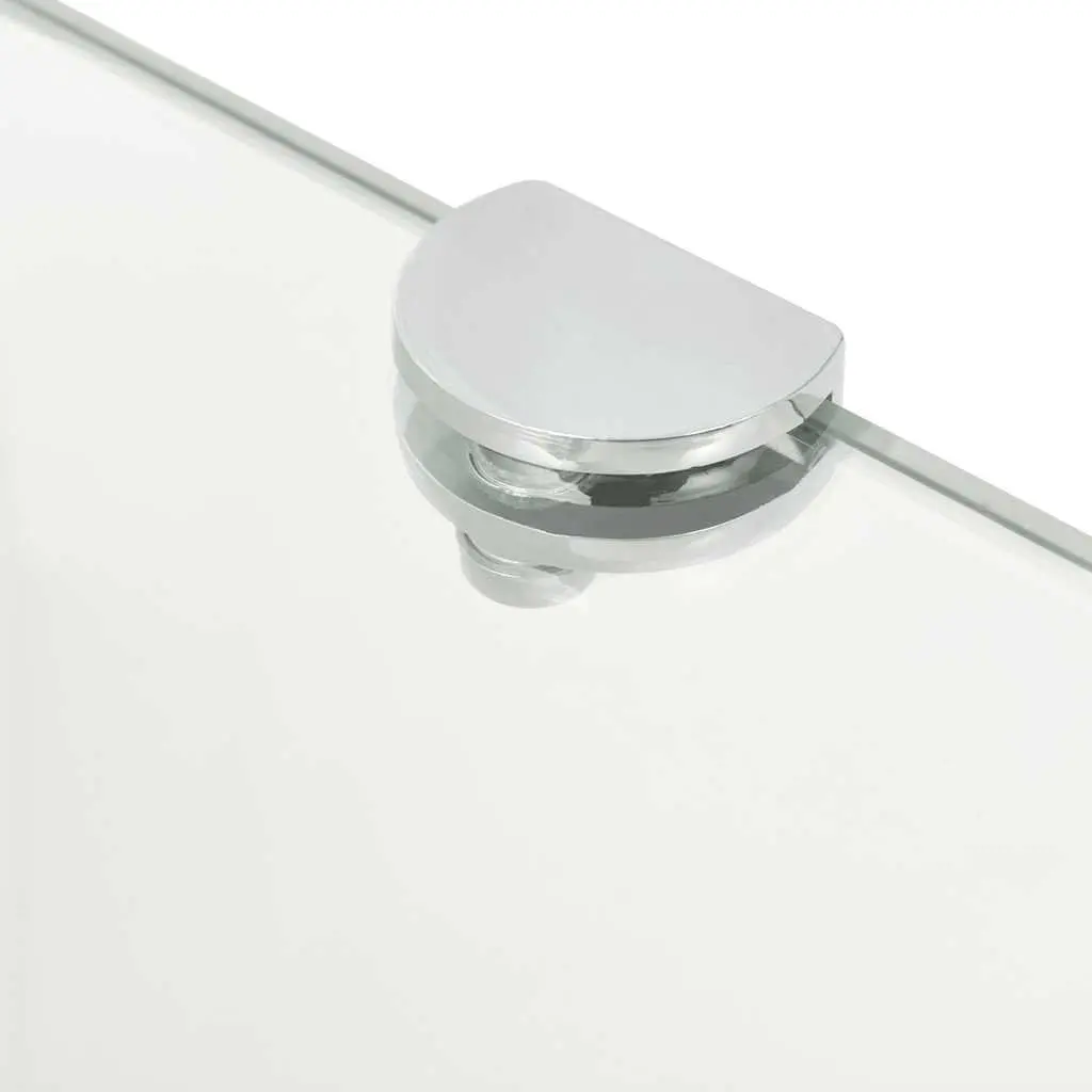 Corner Wall Shelf Transparent Glass 25x25cm