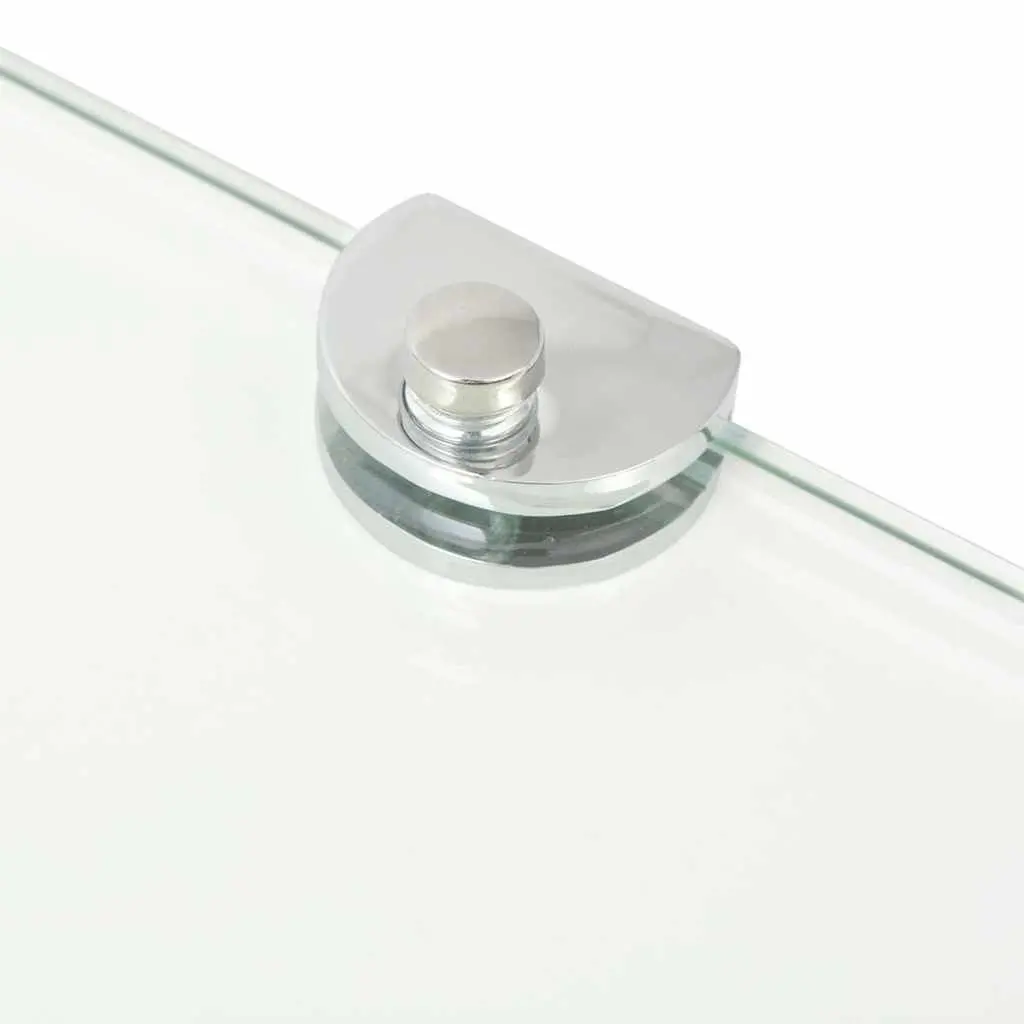 Corner Wall Shelf Transparent Glass 25x25cm