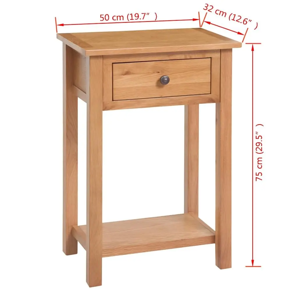 Console Table in Solid Oak