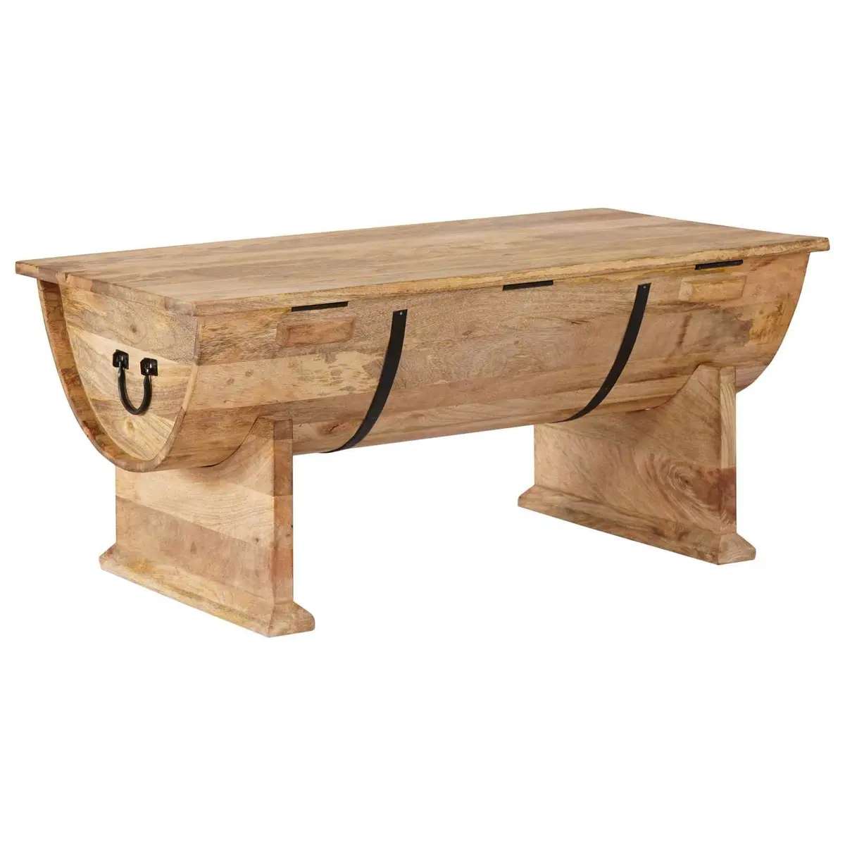 Coffee Table in Vintage Brown Wood