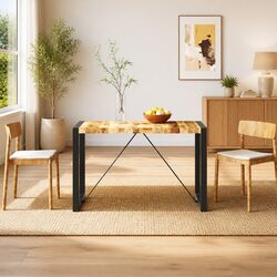 Friendly and Welcoming Dining Table in Brown Mango Wood
