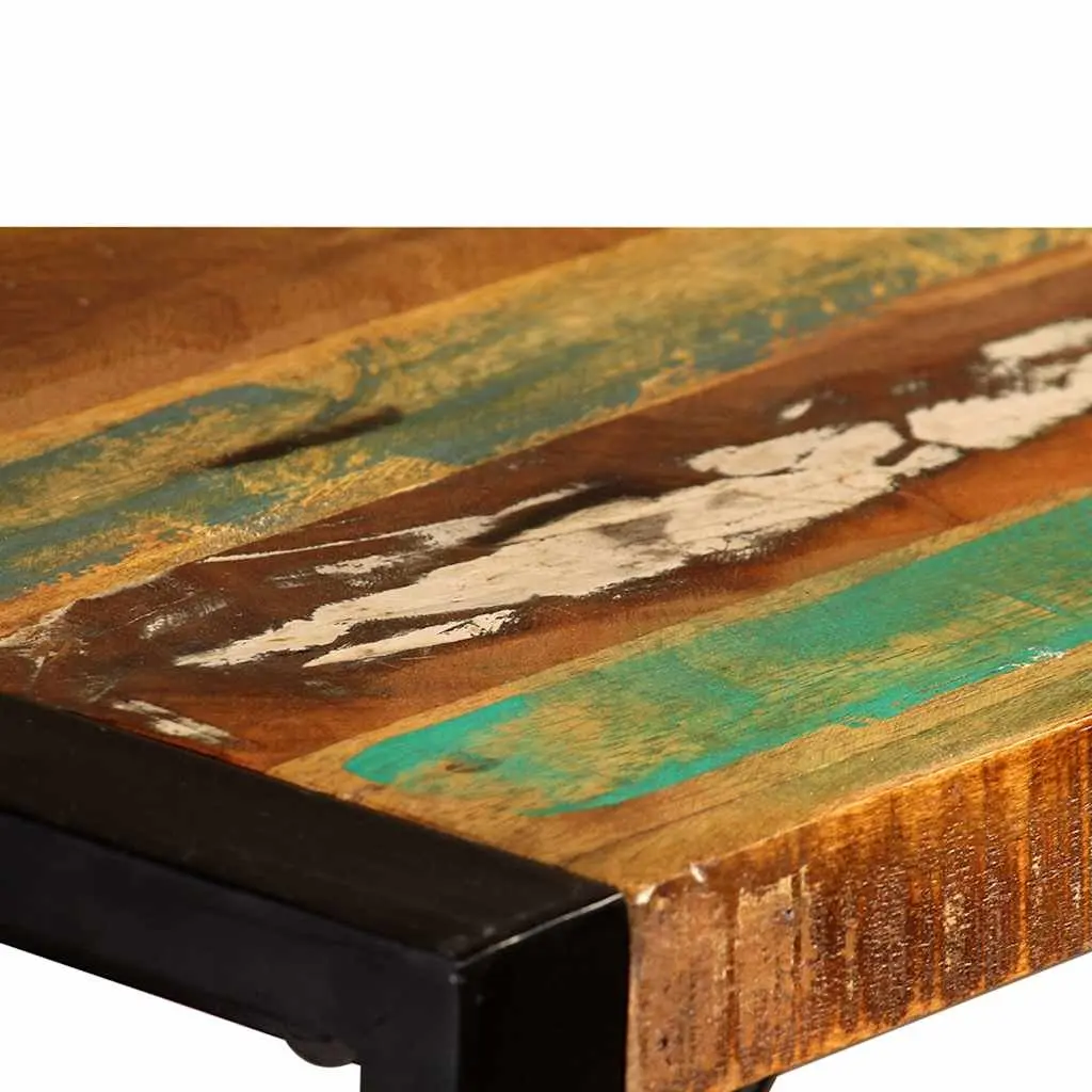 Dining Table Solid Reclaimed Wood Industrial Style 120cm