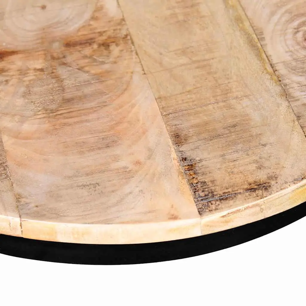 Coffee Table Set 2 Pieces Round 40/50 cm Wooden Accent Tables Living Room