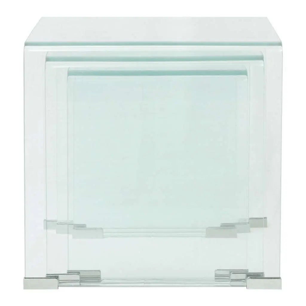 3-Piece Glass Nesting Table Set