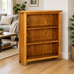 3-Tier Wooden Bookcase 70x22.5x82cm Standing Shelf Storage Display Unit