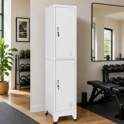 Friendly Storage Locker Cabinet with Two Compartments