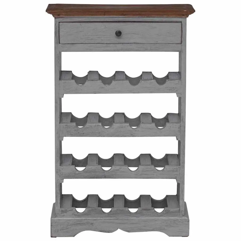 Solid Mahogany Wood Wine Rack Antique Style 55 x 23 x 85 cm
