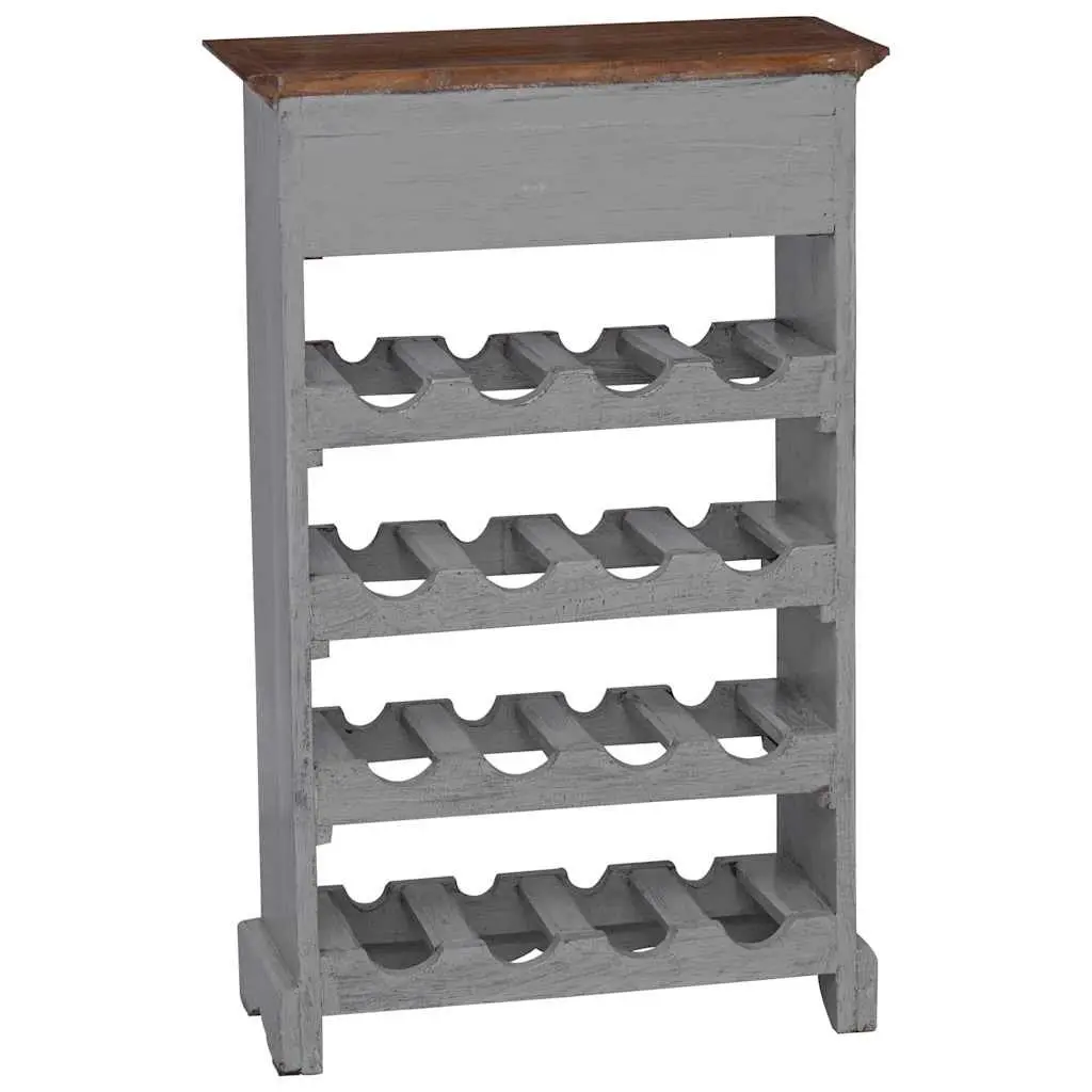 Solid Mahogany Wood Wine Rack Antique Style 55 x 23 x 85 cm