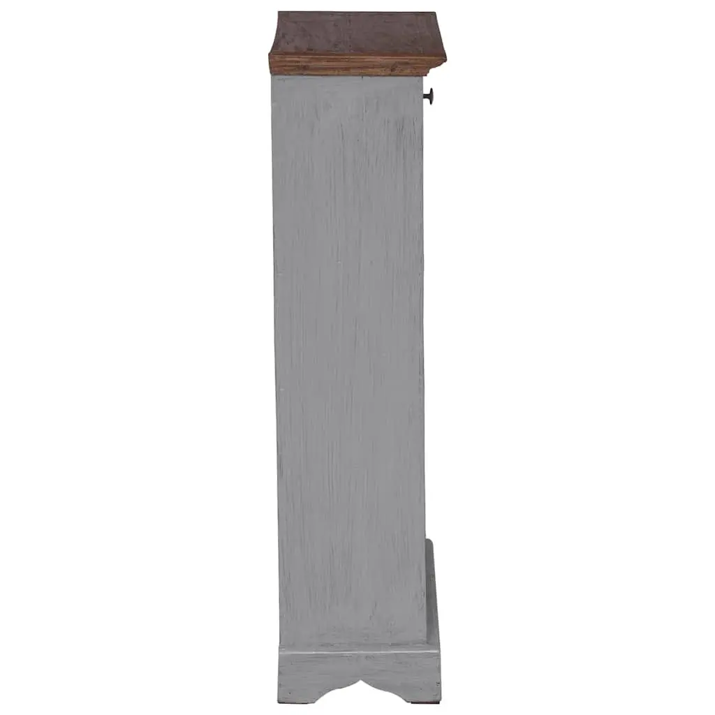 Solid Mahogany Wood Wine Rack Antique Style 55 x 23 x 85 cm