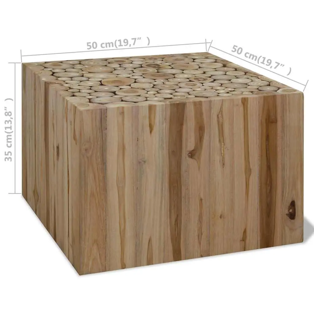 Coffee Table Brown Sturdy 50 x 50 x 35 cm