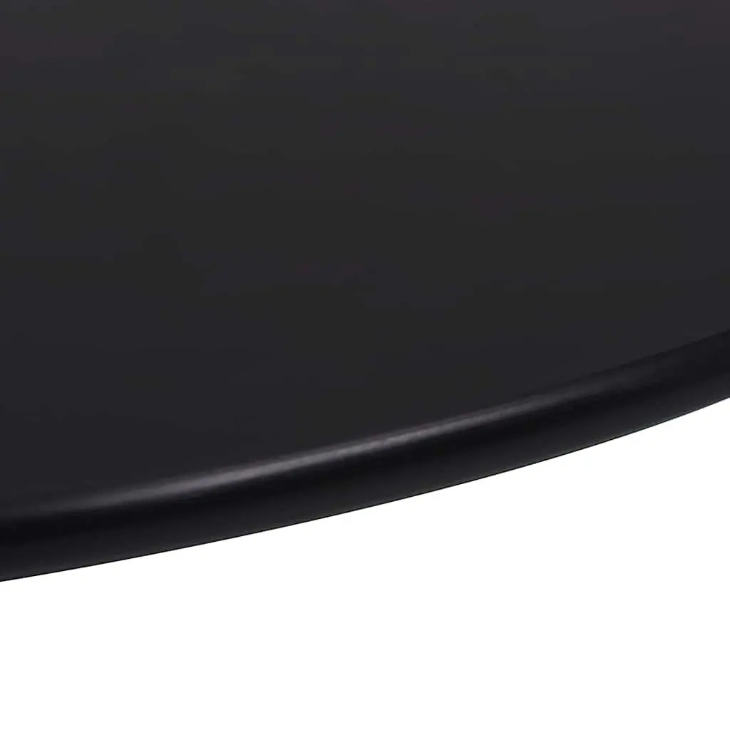 Round Tempered Glass Table Top Black 400mm