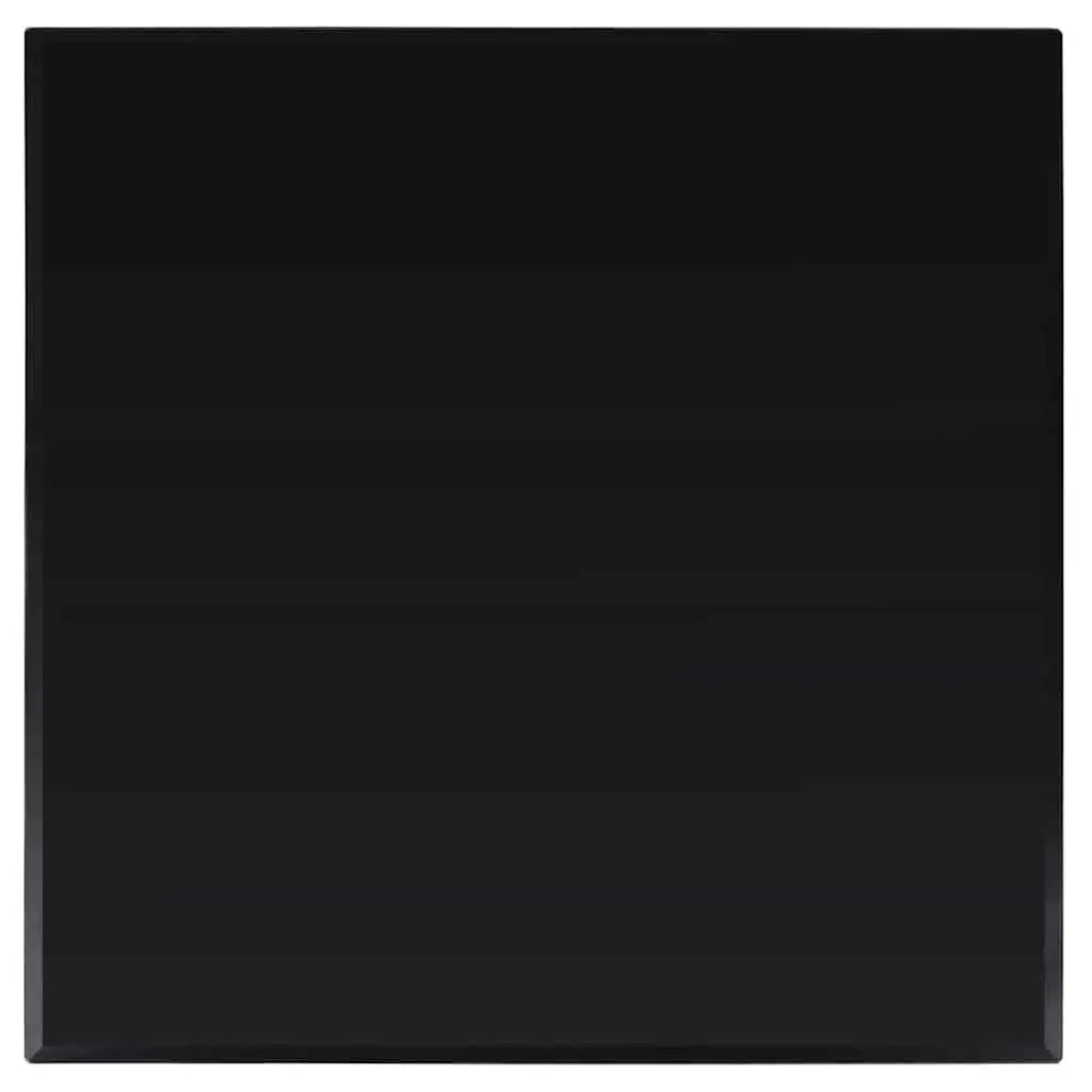Tempered Glass Table Top Square Black 700x700mm