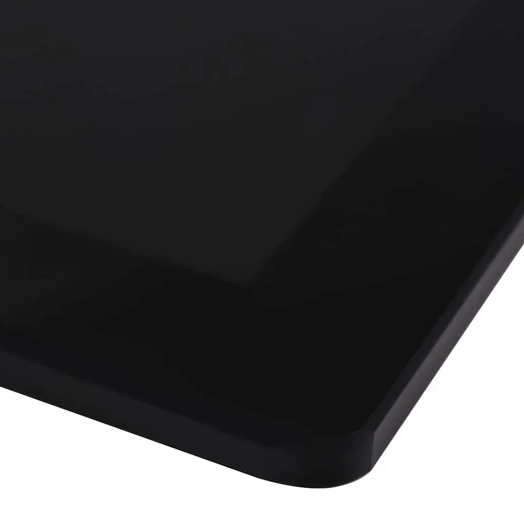 Tempered Glass Table Top Square Black 700x700mm