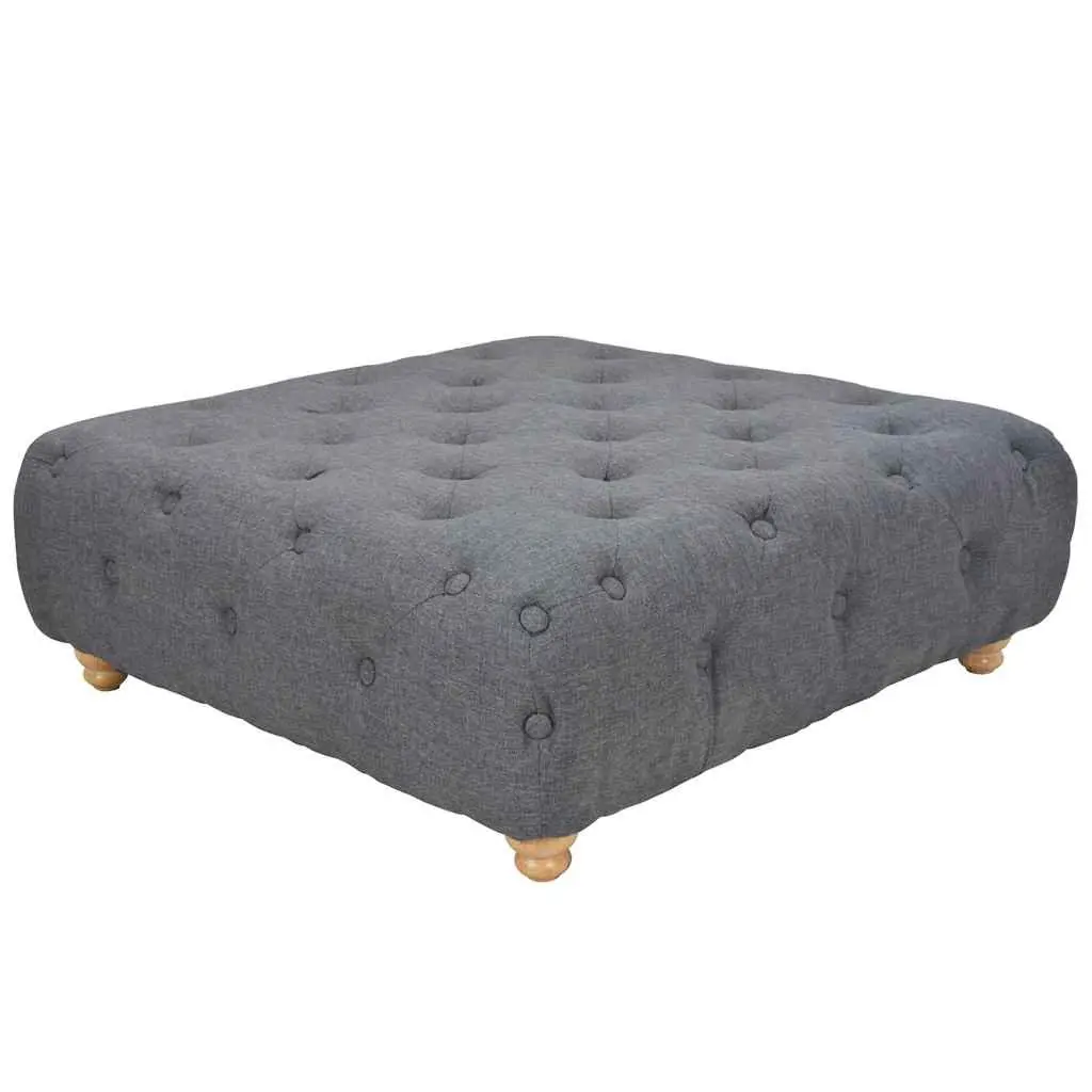 Grey Pouffe Footrest