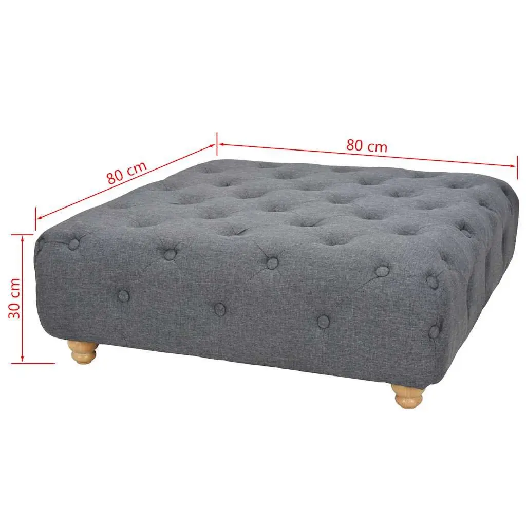 Grey Pouffe Footrest