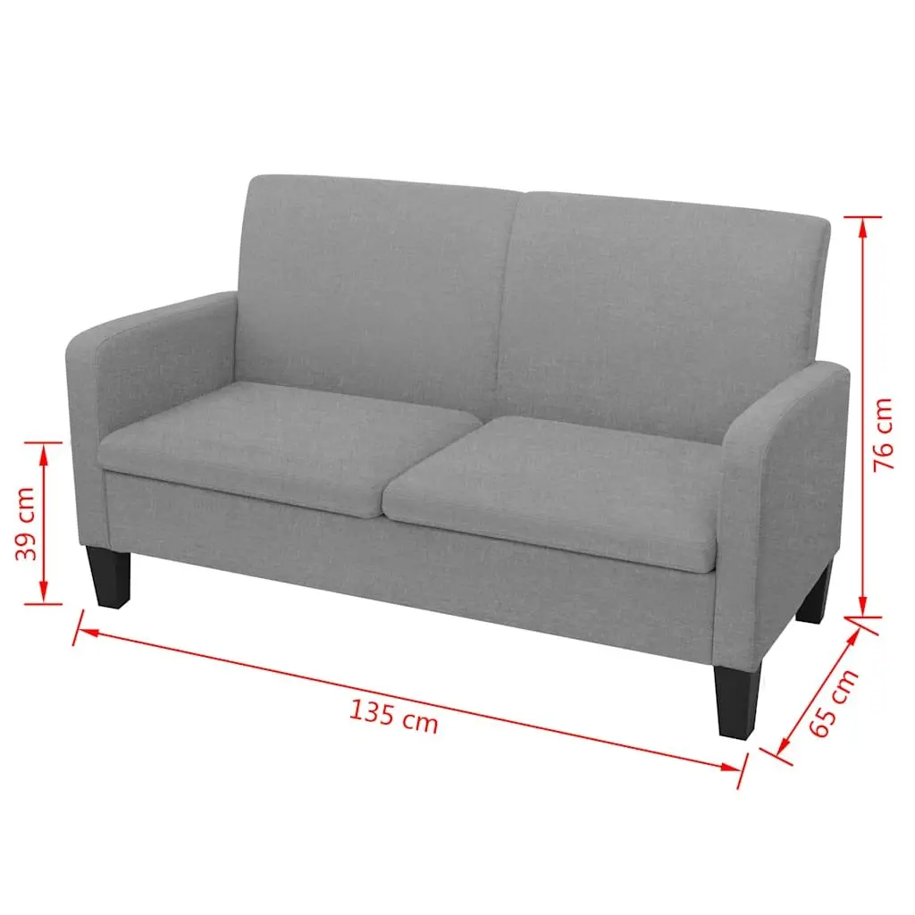 2-Seater Sofa Grey with Durable Frame