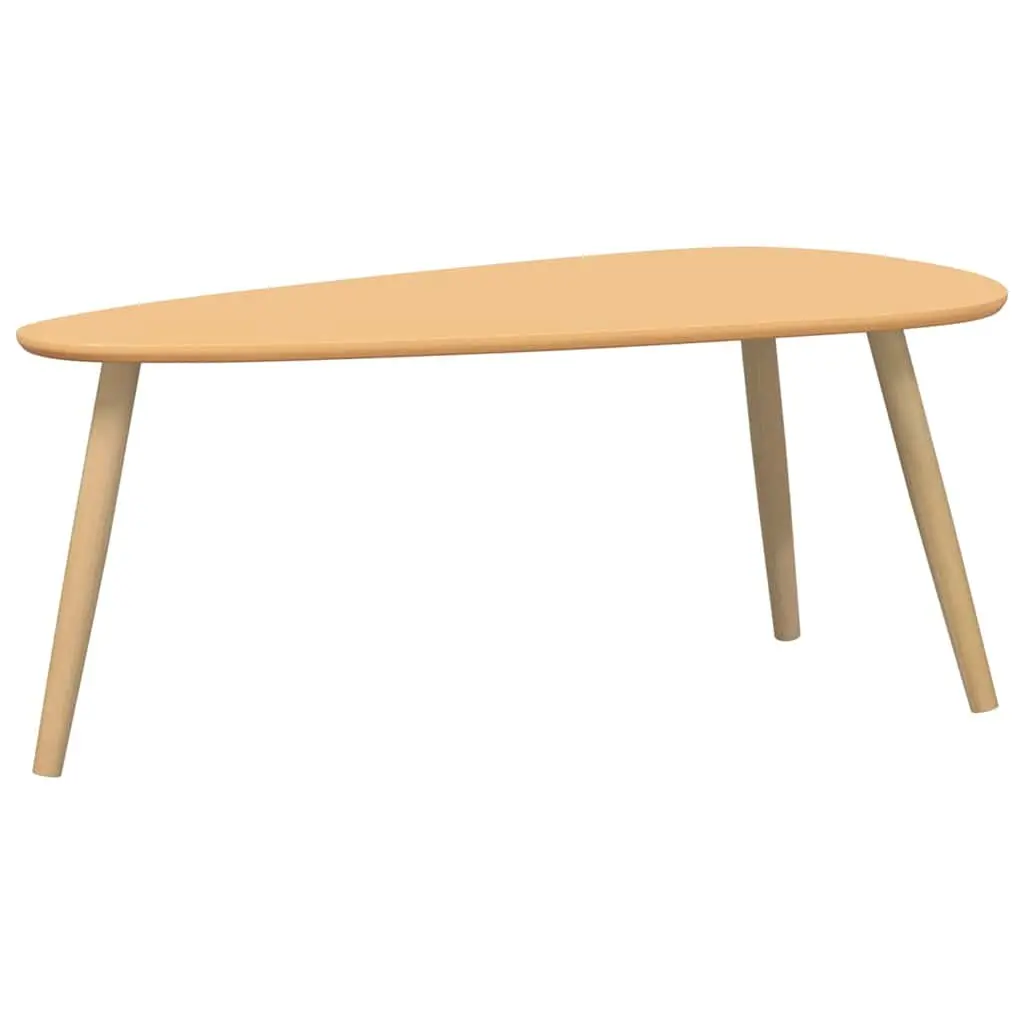 Coffee Table Set 2 Pieces Solid Pinewood Brown Living Room Furniture