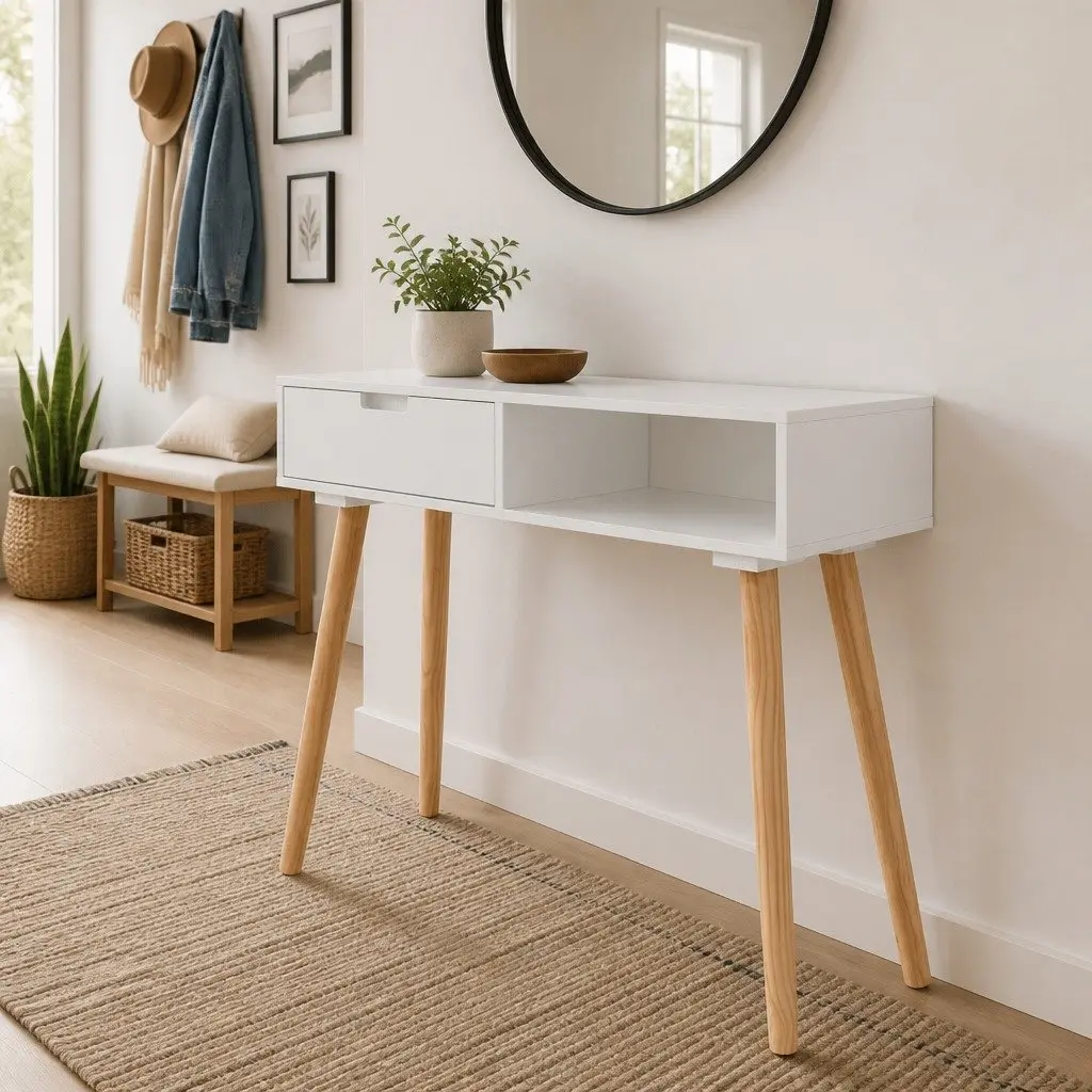 Console Table for Display and Storage