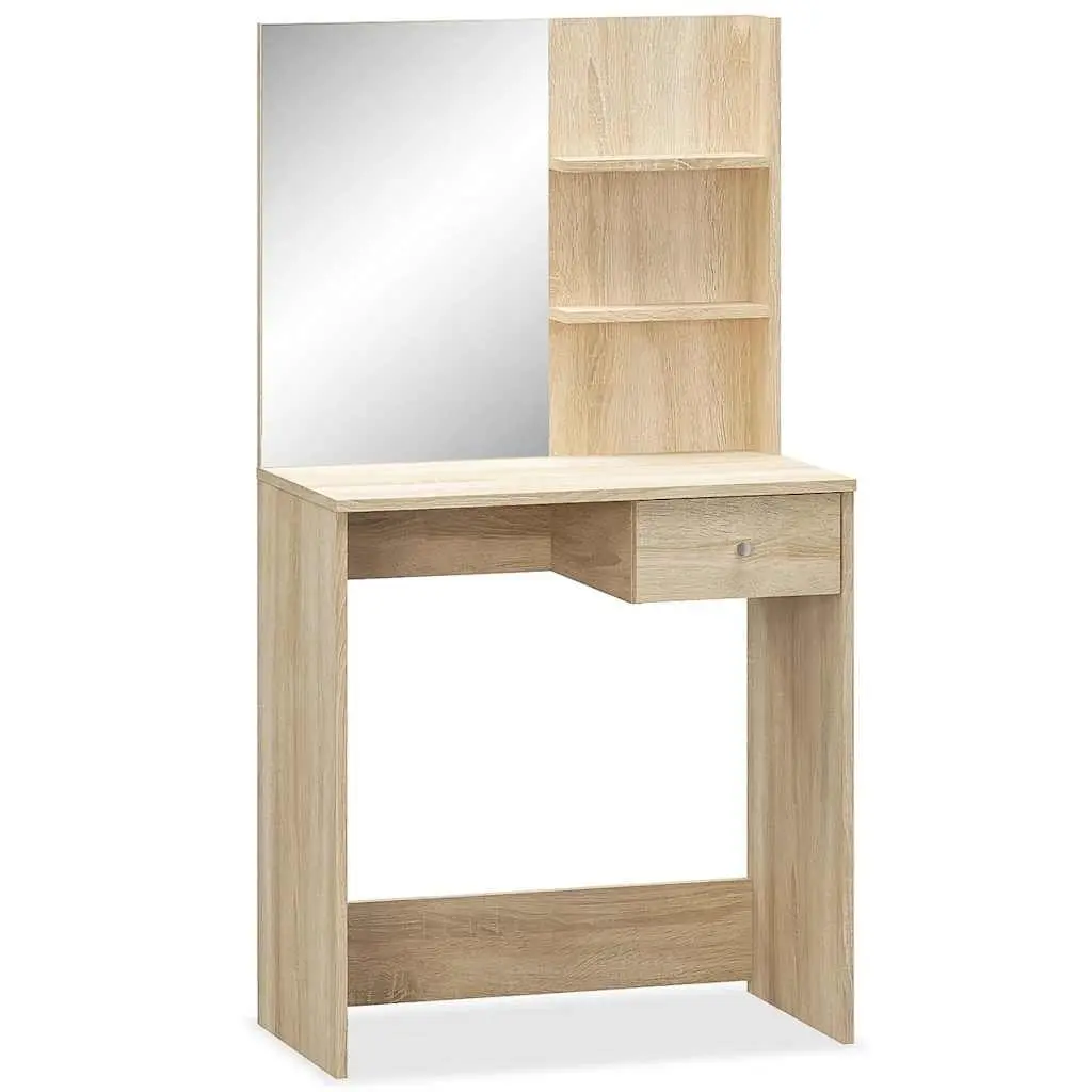 Dressing Table Engineered Wood Storage Drawer Shelving 75 x 40 x 141 cm