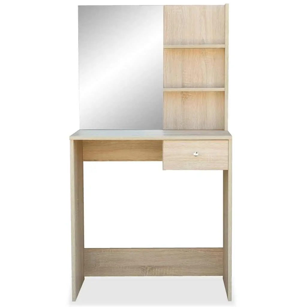 Dressing Table Engineered Wood Storage Drawer Shelving 75 x 40 x 141 cm