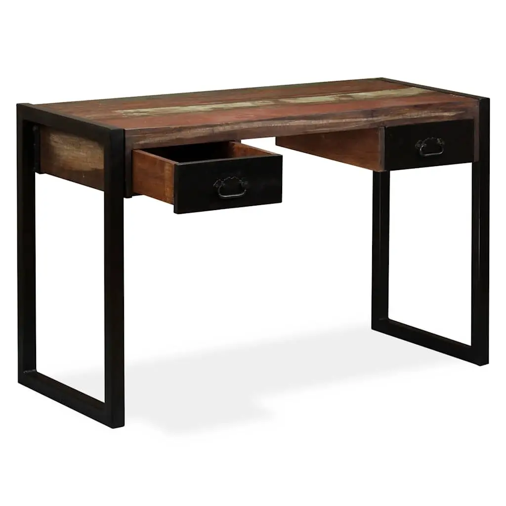 Desk Solid Reclaimed Wood Industrial Vintage 120W x 50D x 76H cm