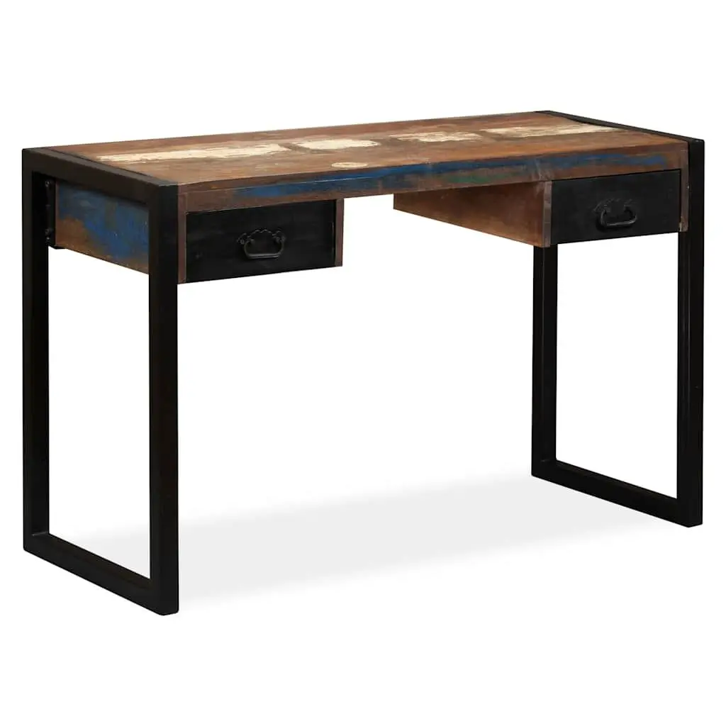 Desk Solid Reclaimed Wood Industrial Vintage 120W x 50D x 76H cm