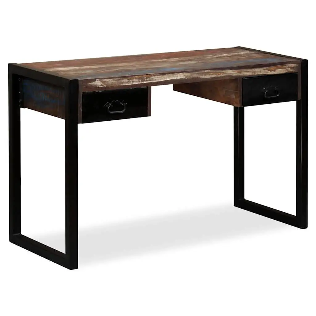 Desk Solid Reclaimed Wood Industrial Vintage 120W x 50D x 76H cm