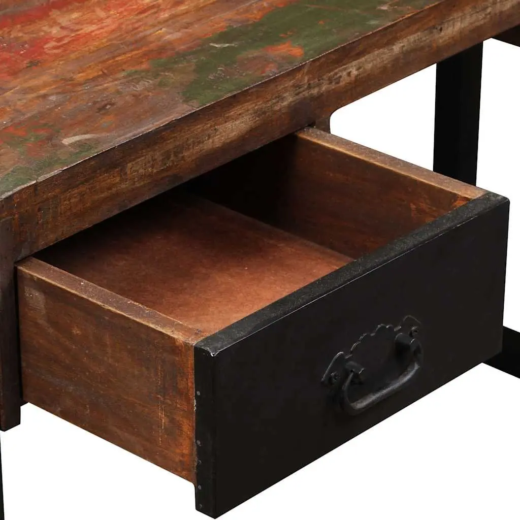 Desk Solid Reclaimed Wood Industrial Vintage 120W x 50D x 76H cm