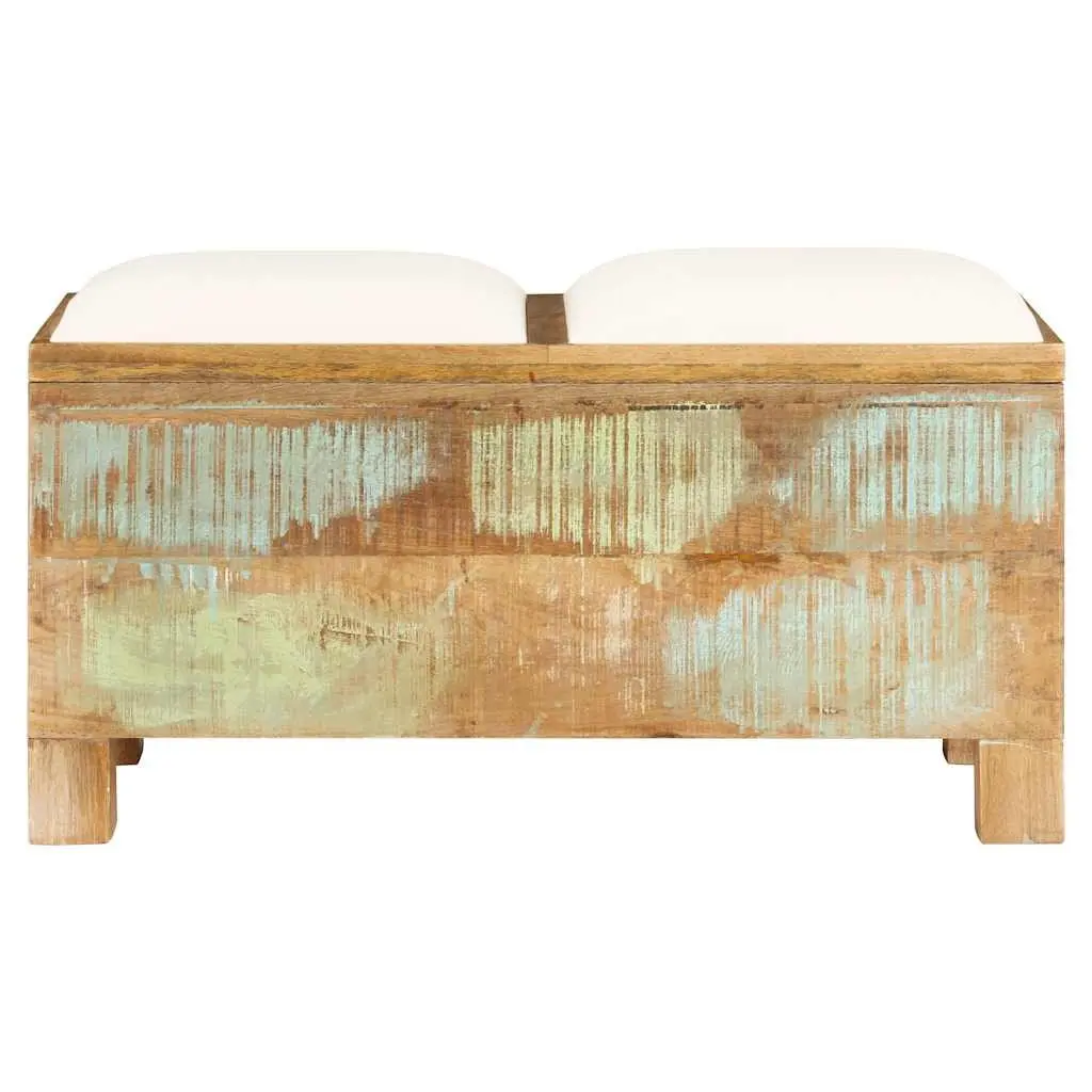 Storage Bench Solid Reclaimed Wood Retro Vintage Style Brown 80 x 40 x 40 cm