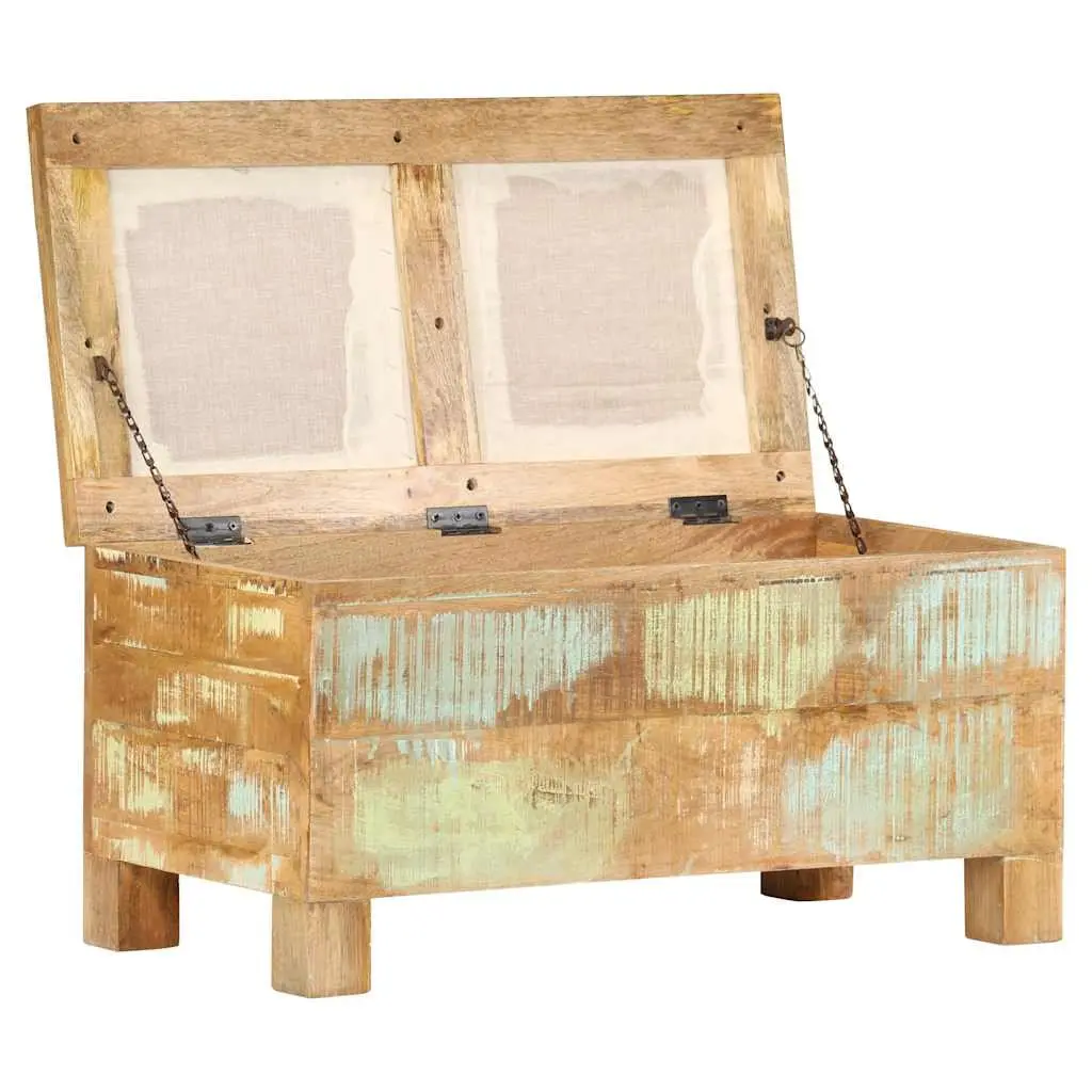 Storage Bench Solid Reclaimed Wood Retro Vintage Style Brown 80 x 40 x 40 cm