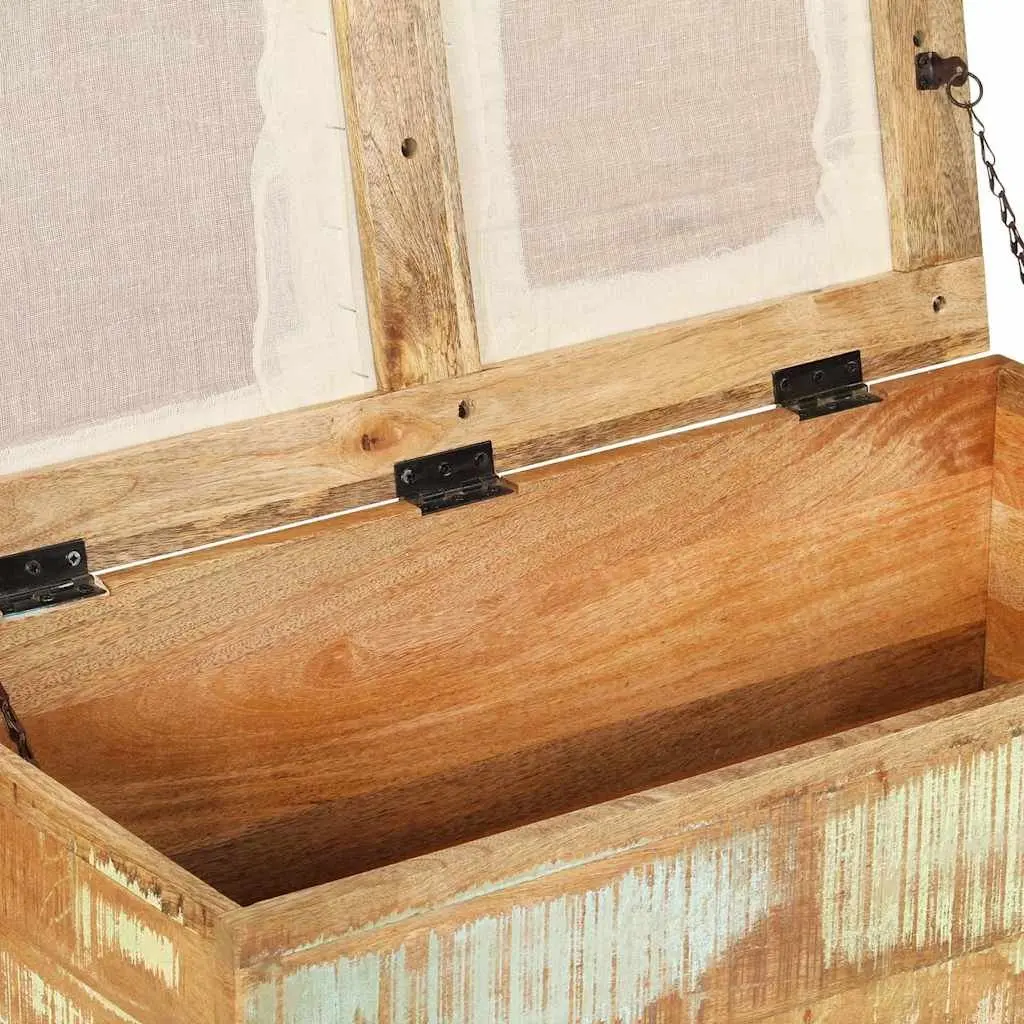 Storage Bench Solid Reclaimed Wood Retro Vintage Style Brown 80 x 40 x 40 cm
