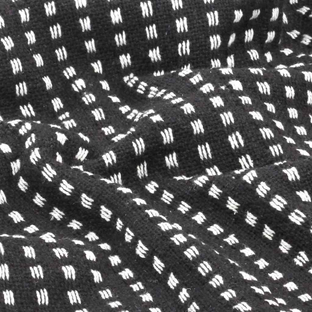 Cotton Throw Blanket 125x150 cm Plaid Design Tassel Black Sofa Bed Chair Cover