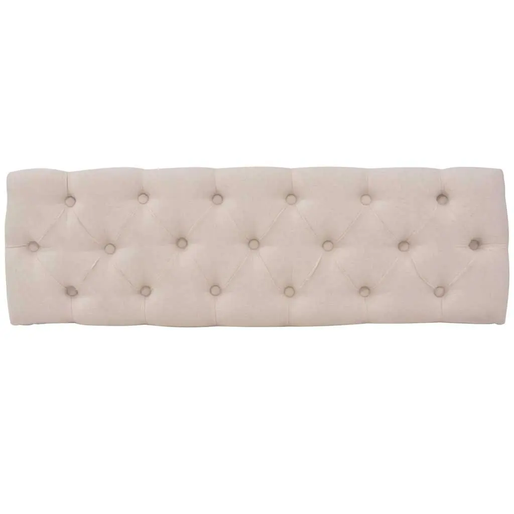 Padded Storage Bench Cream White Solid Wood Frame Entryway Bedroom Furniture