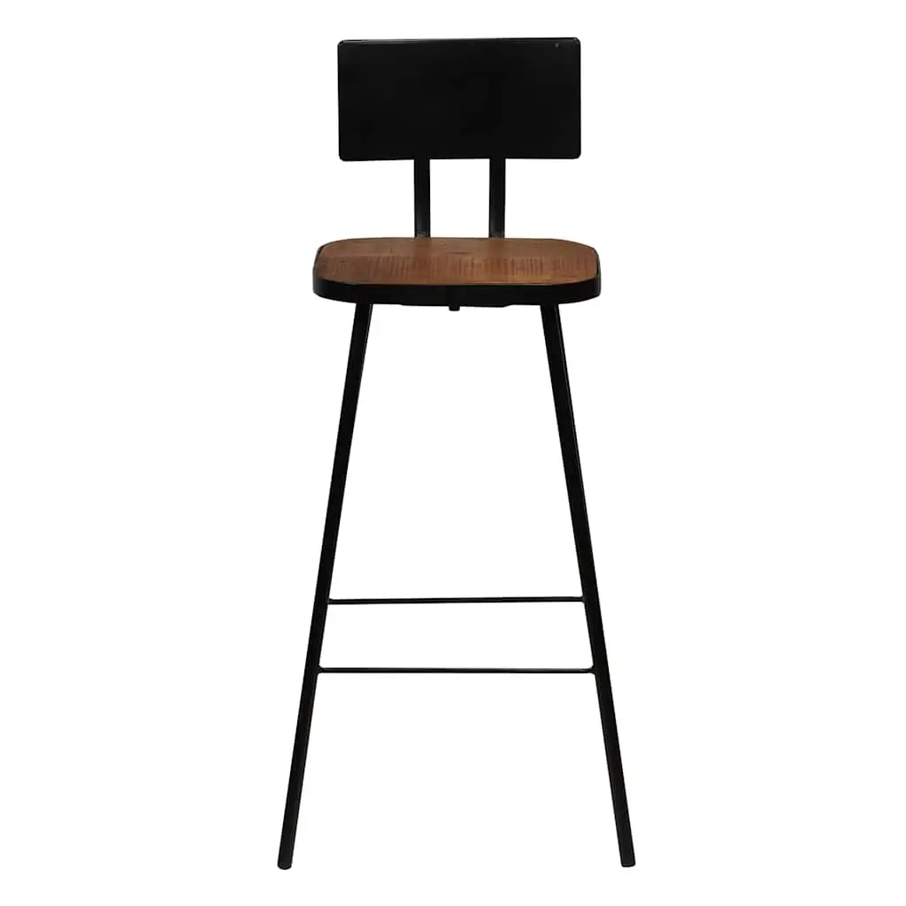 Bar Set 7 Piece Solid Reclaimed Wood Industrial Retro Style Table Chairs Brown