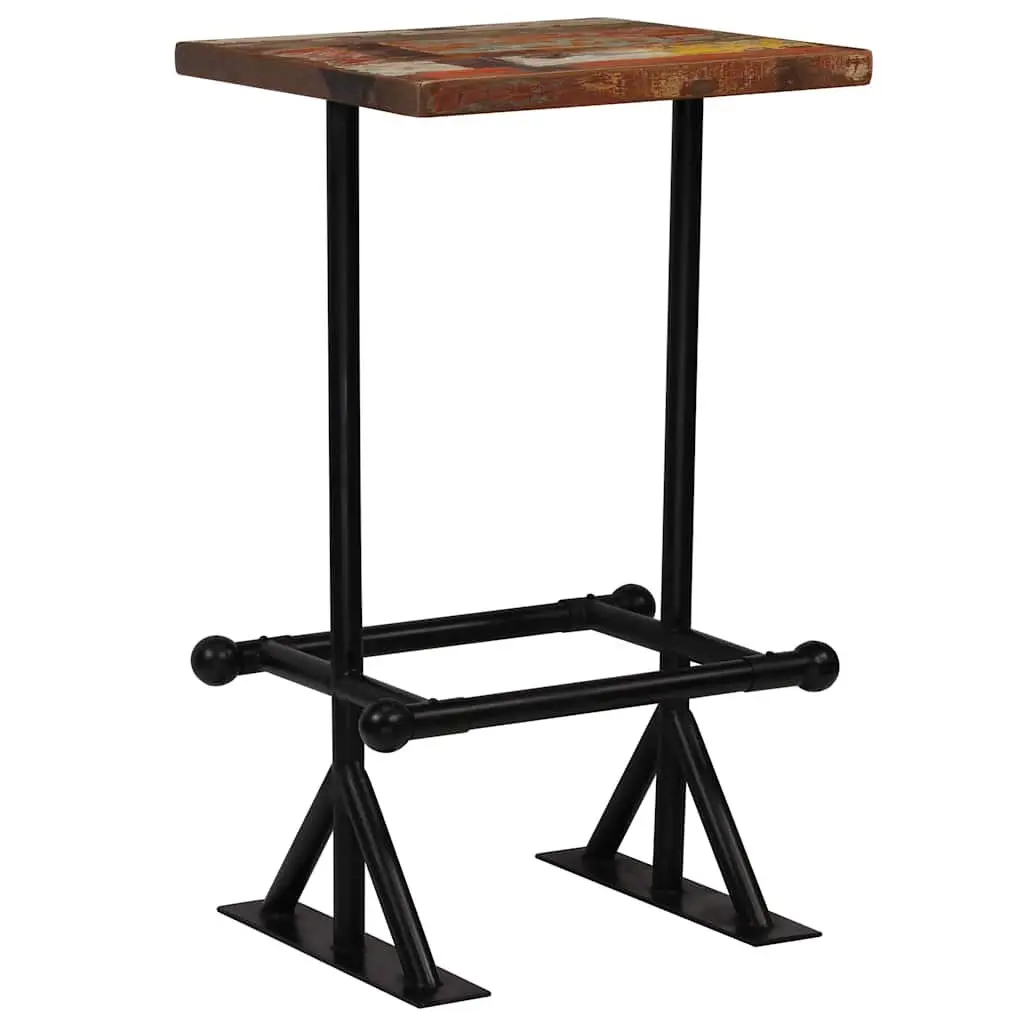 Bar Set Industrial Retro 3 Piece Reclaimed Wood Table Chairs