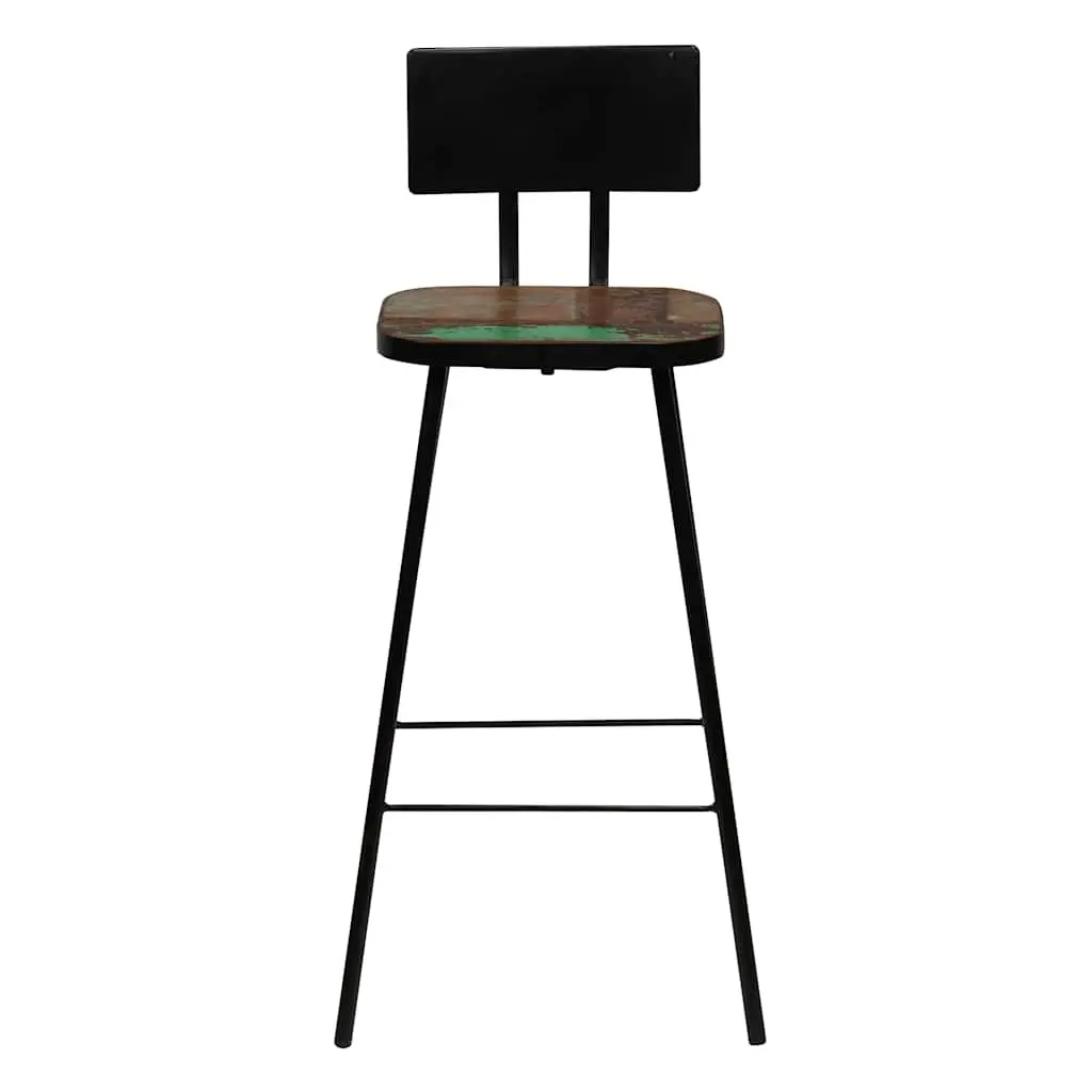 Bar Set Industrial Retro 3 Piece Reclaimed Wood Table Chairs
