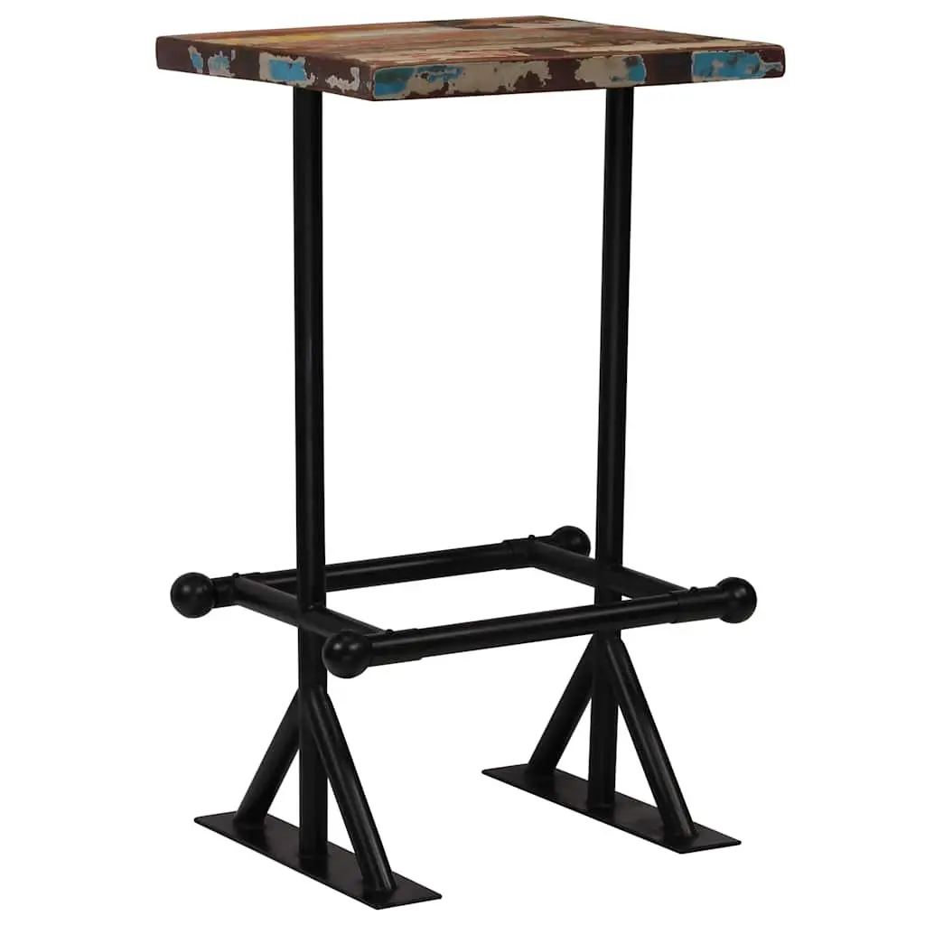 Bar Set Industrial Retro 3 Piece Reclaimed Wood Table Chairs