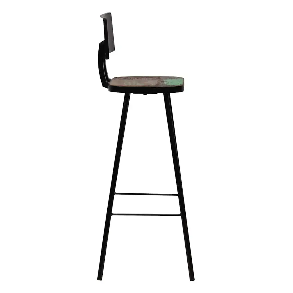 Bar Set Industrial Retro 3 Piece Reclaimed Wood Table Chairs