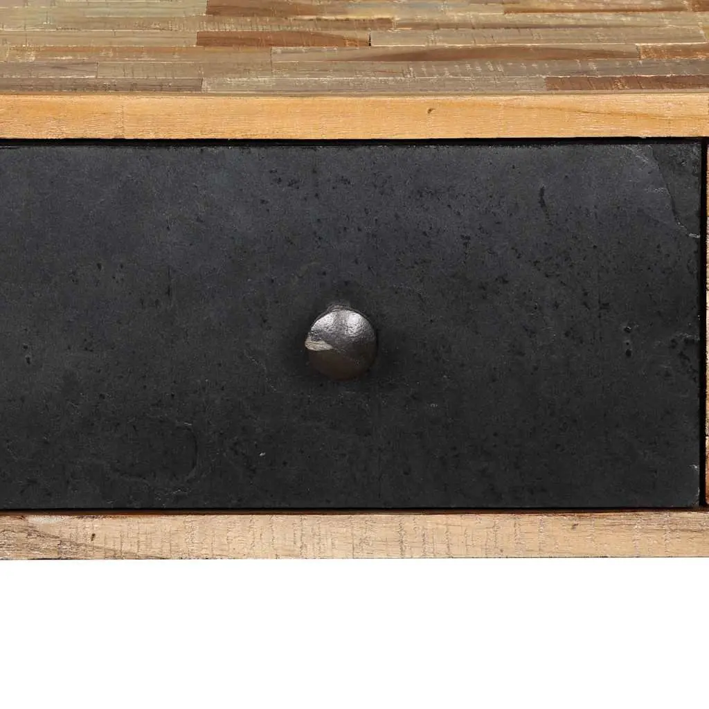 Console Table 120x30x76cm Solid Reclaimed Teak Vintage Accent Side Table Drawers