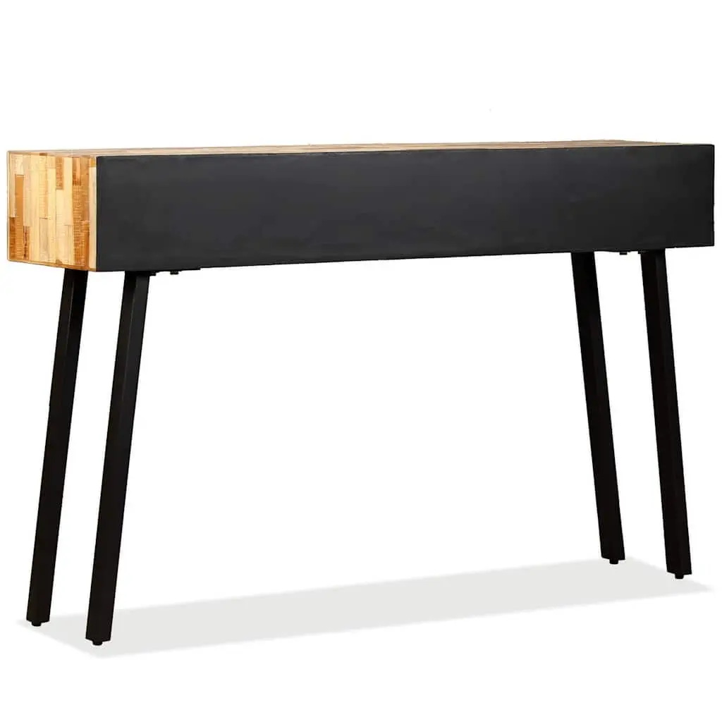 Console Table 120x30x76cm Solid Reclaimed Teak Vintage Accent Side Table Drawers
