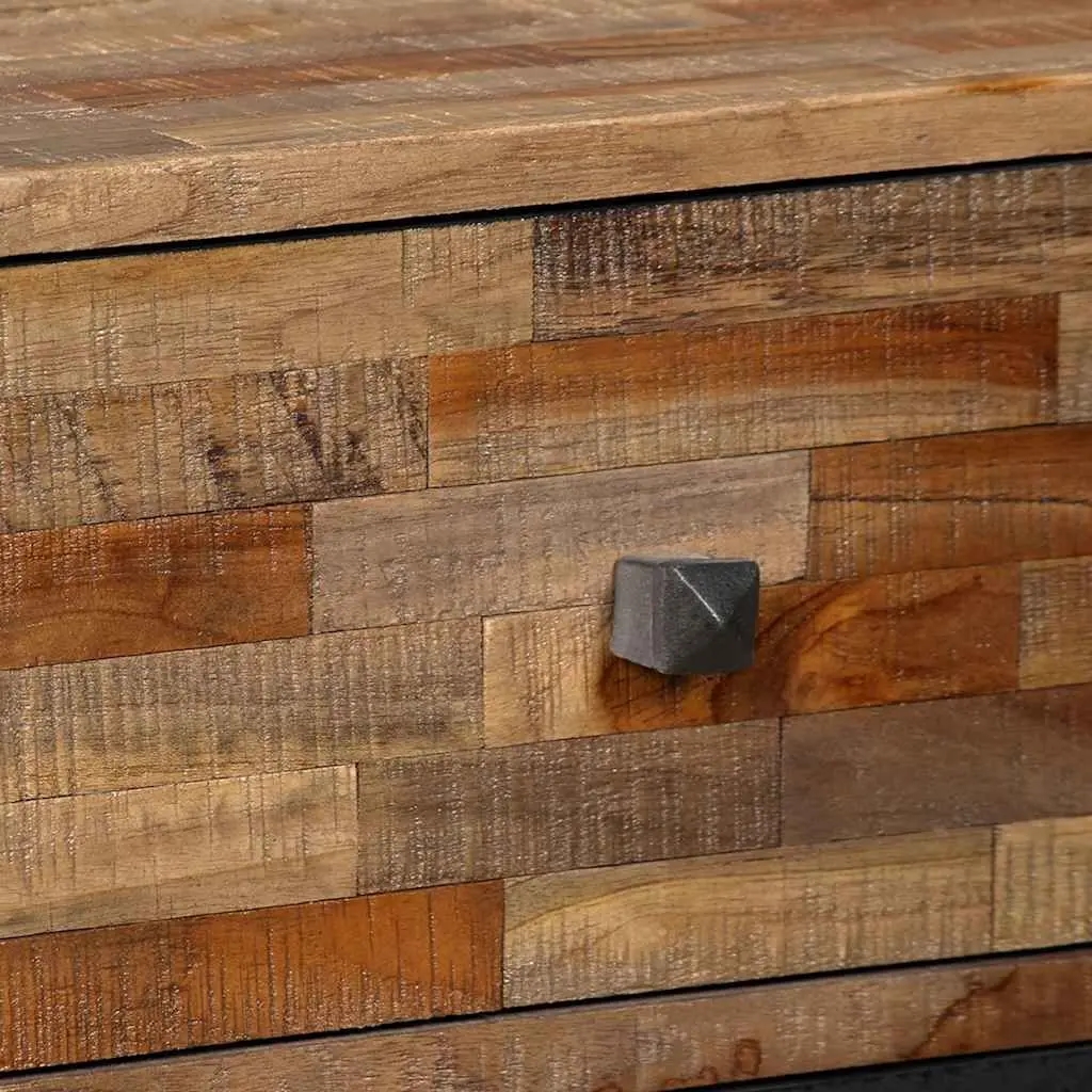 Side Cabinet Vintage Style 6 Drawers Solid Reclaimed Teak Brown 70W x 30D x 76H cm