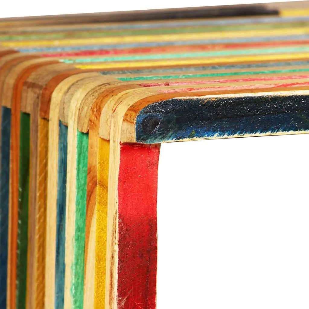 Wall Shelf Set Multicolour Reclaimed Teak 3 Piece