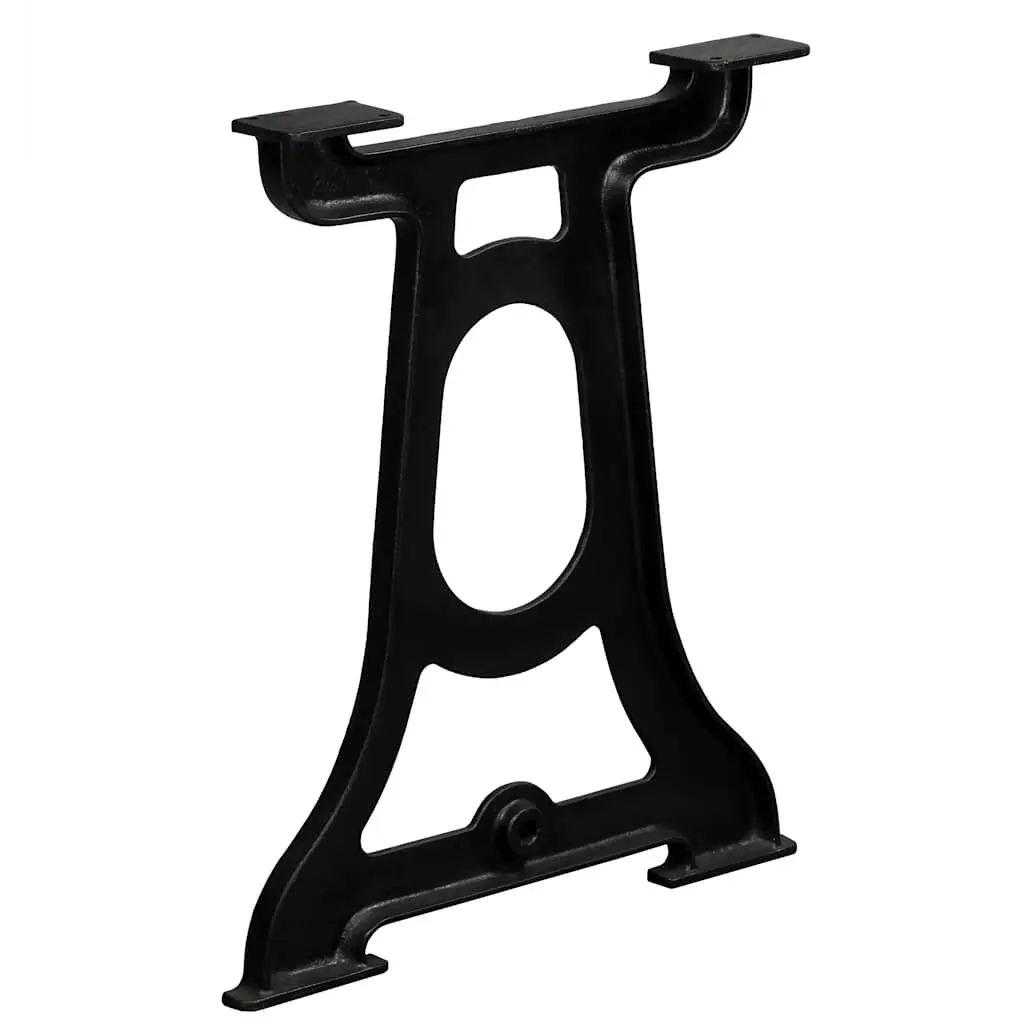 Cast Iron Y-Frame Table Legs 2 pcs Industrial Dining Table Support Base Black