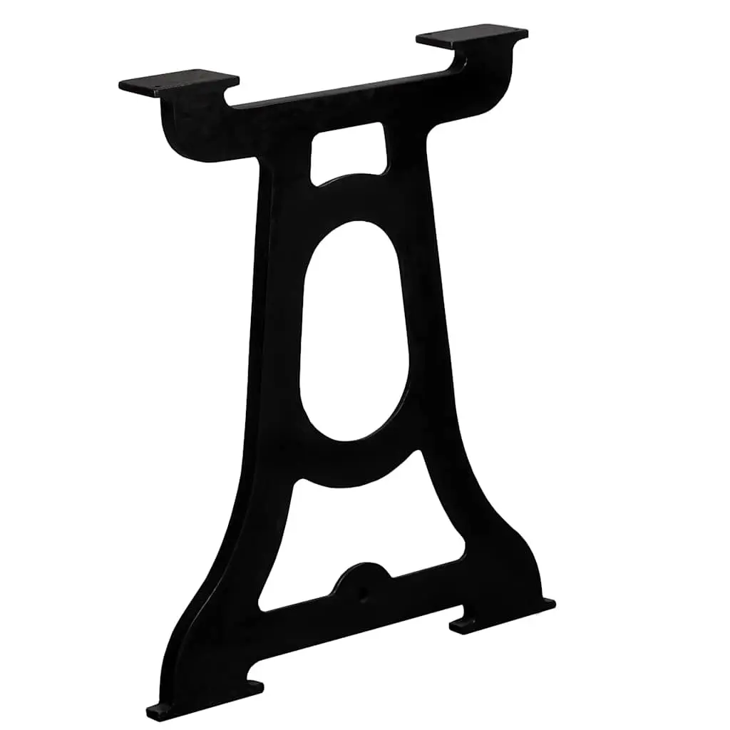 Cast Iron Y-Frame Table Legs 2 pcs Industrial Dining Table Support Base Black