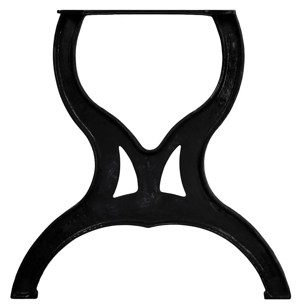 Cast Iron X-Frame Table Legs Industrial Dining Furniture Support 2 pcs