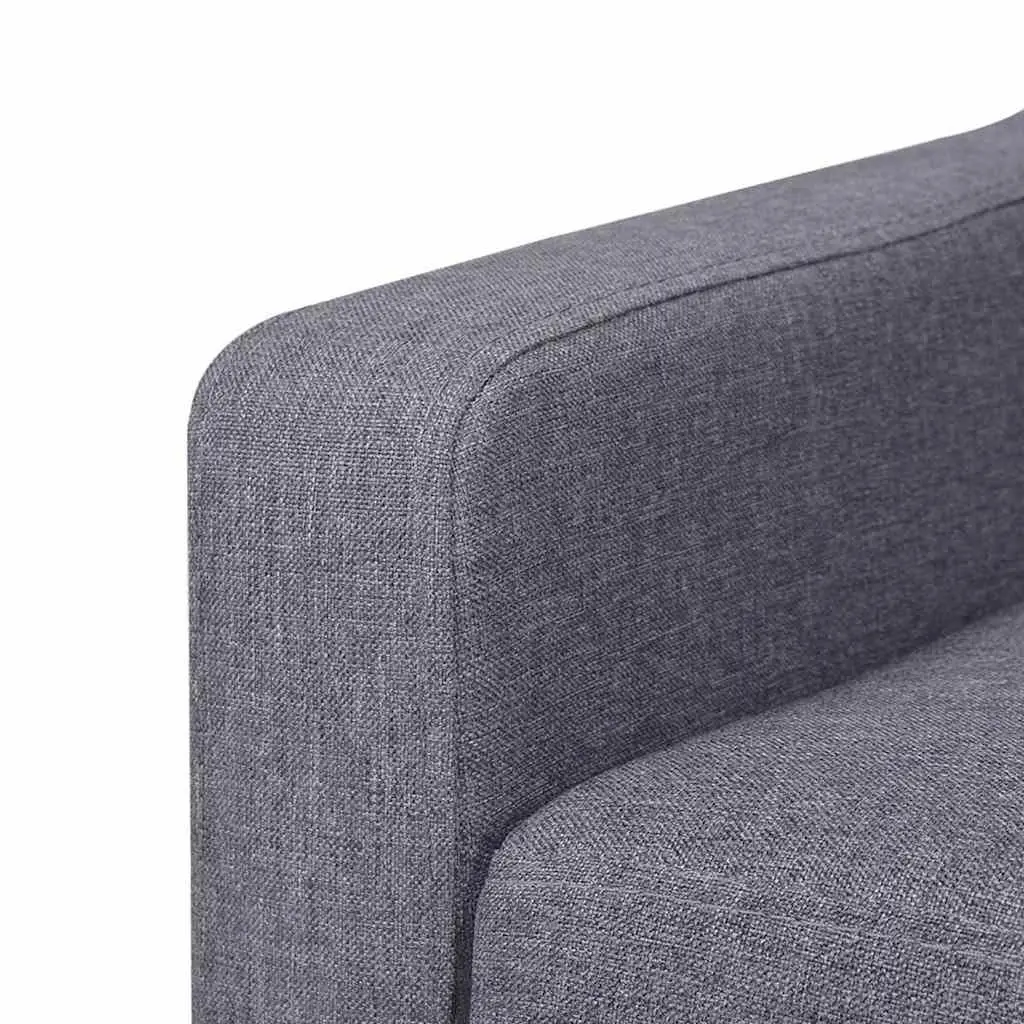 2-Seater Sofa Grey Fabric Lounge Couch Comfortable Living Room Furniture Easy